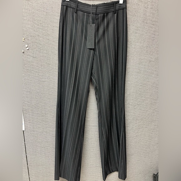 NWT Nili Lotan Effy Pant, Black Pinstripe, size 4 - Picture 1 of 3